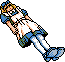 Sprite of Alice as a child collapsed in the ground in the PC-98 version of Giten Megami Tensei: Tokyo Revelation.