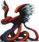 A Sprite of Samael from the PlayStation version of Shin Megami Tensei