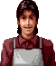 The portrait sprite of the Hero's fake mother from Shin Megami Tensei (Mega-CD).