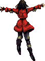 Sprite of Heroine jumping arms outstretched from Majin Tensei.