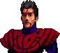 Sprite of Chaos Hero's fatally injured portrait in Shin Megami Tensei (Mega-CD).