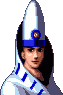 Sprite of Law Hero portrait as the messiah in Shin Megami Tensei (Mega-CD).