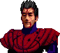 Sprite of Chaos Hero's dying portrait in Shin Megami Tensei (Mega-CD).