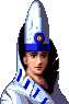 Sprite of Law Hero's fatally injured portrait in Shin Megami Tensei (Mega-CD).