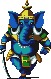 A Sprite of Ganesha from the PlayStation version of Shin Megami Tensei