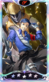 Card graphic of Junpei Iori with Hermes from Persona 5: The Phantom X