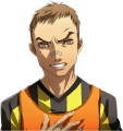 Daisuke's frustrated soccer uniform portrait