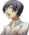 Kou's upset summer uniform portrait