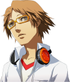 Yosuke's neutral summer uniform glasses portrait