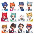 Pop-up stands of characters from the Namjatown 2024 event