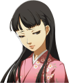 Yukiko's pensive ryokan kimono portrait