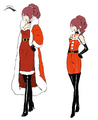 Santa Dress Concept Artwork for Persona 3: Dancing in Moonlight