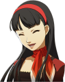 Yukiko's laughing winter clothes portrait