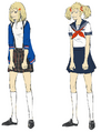 Unused designs for Ryuji's Crossdressing Costume