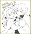 Artwork of Yuzu Tanikawa and Io Nitta to celebrate the game's release by Satoru Matsuba