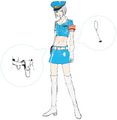 Skimpy Police Concept Artwork for Persona 3: Dancing in Moonlight