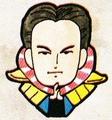 Artwork of Okada as Douman from Shin Megami Tensei Law & Chaos Disc.