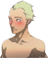 Kanji's shocked blush shirtless portrait