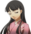 Yukiko's pensive ryokan kimono portrait