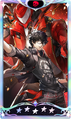 Card graphic of starlight Ren Amamiya with Raoul from Persona 5: The Phantom X