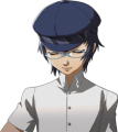 Naoto's smiling summer uniform glasses portrait