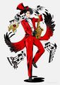 Ren playing the saxophone
