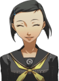 Yumi's smiling winter uniform portrait