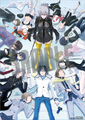 Tapestry artwork of the main cast from pre-ordering at ebten by Mari Takada