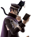 Graphic of Raidou and Gouto used on the "Detective Journal" menu