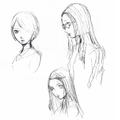 Chie's b&w concept art