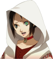 Marie's shouting hooded robe portrait