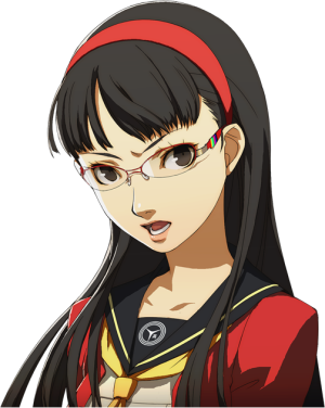 P4G Yukiko Amagi Summer Uniform Glasses Angry Portrait Graphic.png