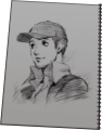 Chidori's sketch of Junpei Iori from Persona 3 Reload