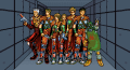 Members of Pentagramma preparing for the liberation of the Shinjuku Labor Camp in Giten Megami Tensei: Tokyo Revelation (PC-98)