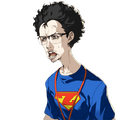 Suspicious Man's angry portrait