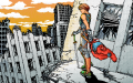 Unused graphic depicting Ayato Katsuragi looking at the ruins of Tokyo