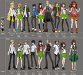 Character comparison table