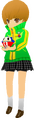 Model holding Teddie