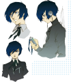 Final draft of the protagonist's design for Persona 3