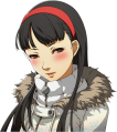 Yukiko's blush skiing portrait