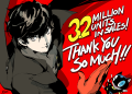 Artwork to commemorate Persona 5 reaching 3.2 million units sold worldwide.