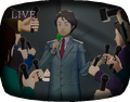 Tanaka being interviewed