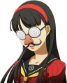 Yukiko's Winter uniform with gag glasses portrait