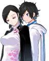 Fumi Kanno with the Protagonist (Serious)
