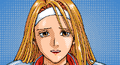 Crying portrait with a smile as a Devil Buster