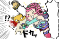 Chiro getting tackled by Napaea in the 4F 4Koma.