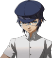 Naoto's neutral summer uniform glasses portrait