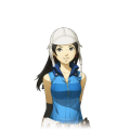 Without her goggles