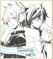 Artwork of the Devil Survivor protagonist and Devil Survivor 2 protagonist to celebrate the game's release by Satoru Matsuba