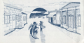 Artwork of an unidentified town